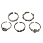 Набор колец в готическом стиле панк рок  Fashion Jewelry 5шт (AN)263811
