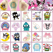Временные переводные тату Куроми, аниме (Kuromi ) геншен, манги, hello kitty, Санрио Китти, Мелоди 20шт (AN)32228