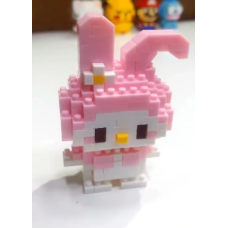 Конструктор фигурка Мелоди  (Kuromi ) геншен, манги, hello kitty, Санріо Кітті, Мелоди для девочек  мини блоки y2k kpop 145 деталей (AN) 21200