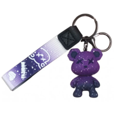 Брелок  фигурка на сумку ключи Мишка беарбрик Gloomy Bear Popobe фиолетовый (AN)32186