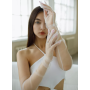 Женские прозрачные шифоновые перчатки длинные для фотосесии вечеринки белый (AN)32246