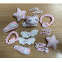 Набор резинок и заколок для волос Hello Kitty Хелло Китти 15шт розовый (AN)34038