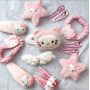 Набор резинок и заколок для волос Hello Kitty Хелло Китти 15шт розовый (AN)34038