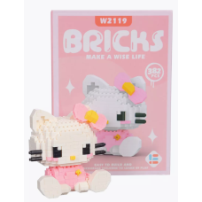 Конструктор фигурка  Hello Kitty 3- D мини блоки Magic Blocks  в  корейском стиле геншен, манги, hello kitty, Санрио Китти, Мелоди для детей и взрослых  y2k kpop 382 деталей (AN) 32169
