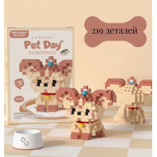 Конструктор детский блочный Pixel mini blocks Пес Йоркширский терьер 219 дет 34097(AN)