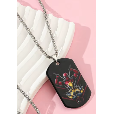 Мужская подвеска жетон Марвел Marvel Дэдпул и Росомаха Fashion Jewelry черный (AN) 34046