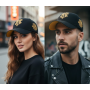 Бейсболка  чёрная с золотой вышивкой New York Yankees WOLF Золота Кепка NY (ІІ) 33973