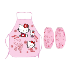 Фартук для творчества непромокаемый розовый с нарукавниками Hello Kitty (II)  34350