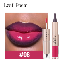 Двухстороннее средство для губ (Карандаш + Глянец) Leaf Poem Lip 2 in 1 Эффект Омбре / Плампер. Оттенок 08(II) 34455