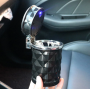 Автомобильная пепельница с LED-подсветкой и креплением на дефлектор Diamond Black 12х7.5 см (ІІ) 34495