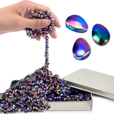 Магнитные сенсорные камни-антистресс "Iridescent Stones" — Набор для творчества и релаксации, 500+ штук (ІІ) 34548