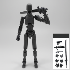 Робот  конструктор многосуставный подвижный манекен 3D Dummy 13 черный  (II) 34510