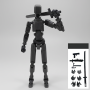Робот  конструктор многосуставный подвижный манекен 3D Dummy 13 черный  (II) 34510