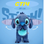 Мягкая игрушка-ночник Стич «Дыши со мной» (30 см) с подвижными ушками, звуком и светом (II) 34540