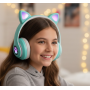 Беспроводные наушники с кошачьими ушками и RGB подсветкой Cat VZV-23M Бирюзовые (II) 21779
