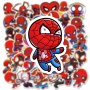 Набор наклеек виниловых многоразовых водоотталкивающих Spider-Man Спайдер-мен супергерои 50 шт - стикербомбинг на авто телефон ноутбук стену самокат на гаджеты Водостойкие стикеры для оклеивания(AN)32430