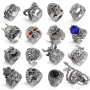Набор колец в готическом стиле панк рок Скелет Голова Льва Fashion Jewelry 16шт (AN)34367