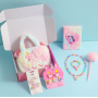 Подарочный набор детский с сумкой Единорог Unicorn в коробке для девочки бокс для праздника  7 предметов розовый (AN)30505