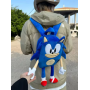 Мягкий рюкзак игрушка плюшевый Sonic ёжик Соник с мультфильма для девочки для мальчика синий 24см (AN)34332