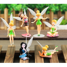 Набор фигурок Фей кукол Тинкер Белл Динь - Динь, Tinkerbell, Tinker bell, Havefun Питер Пен 6 шт (AN)32978