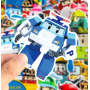 Набор виниловые наклеек стикеров на авто телефон ноутбук ROBOCAR POLI Робокар Поли для оклеивания стикербомбинг  50шт (AN)3290