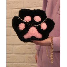 Пушистая, мягкая аниме сумочка Лапка подростковая для косплея Hello Kitti Куроми Kuromi черный (AN)26367 Пушистая, мягкая аниме сумочка Лапка подростковая для косплея Hello Kitti Куроми Kuromi черный (AN)26367