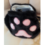 Пушистая, мягкая аниме сумочка Лапка подростковая для косплея Hello Kitti Куроми Kuromi черный (AN)26367