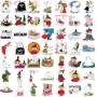 Детские наклейки Туве Янссон - Муми-тролли Moomin 50шт для скрапбукинга, буллет-журнала,  на телефон ноутбук стену самокат Водостойкие стикеры для оклеивания(AN)34265