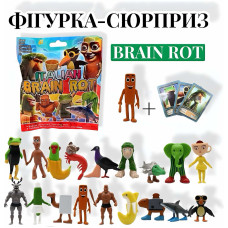 Коллекционная фигурка-сюрприз 1 из 24 итальянские животные с ток тока мэмы брейнрот Italianrot Бомбардиро крокодило Бомбомбини Гусини Тралалело Тралала Балерина Капучино (AN) 34283