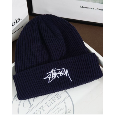 Шапка Stussy стусси  вязаная в рубчик унисекс черный (AN)32824