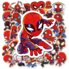 Набор наклеек виниловых многоразовых водоотталкивающих Spider-Man Спайдер-мен супергерои 50 шт - стикербомбинг на авто телефон ноутбук стену самокат на гаджеты Водостойкие стикеры для оклеивания(AN)32430 Набор наклеек виниловых многоразовых водоотталкивающих Spider-Man Спайдер-мен супергерои 50 шт - стикербомбинг на авто телефон ноутбук стену самокат на гаджеты Водостойкие стикеры для оклеивания(AN)32430