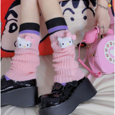 Гетры женские подростковые с героем  hello kitty, Санріо Кітті, ание кпоп Мелоди розовый (AN)26238