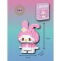 Конструктор фигурка Мелоди  (Kuromi ) геншен, манги, hello kitty, Санріо Кітті, Мелоди для девочек  мини блоки y2k kpop 145 деталей (AN) 21200