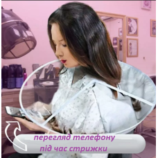 Парикмахерская прозрачная накидка пенюар для стрижки , бритья окрашивания серая 60 см KORNI (II) 26553