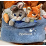 Детская меховая сумка игрушка мессенджер через плечо для девочек и мальчиков Зверополис Джуди Хоппс Ник голубой (AN)34536