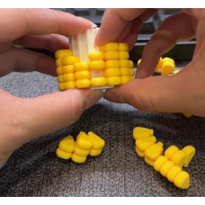 3D Головоломка-конструктор Кукурудза антистрес Corn Puzzle розвиваючий пазл-брелок для дітей та дорослих Жовтий (AN)34624