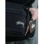 Барсетка мужская спортивная сумка-мессенджер  кросс-боди stussy стуси  с карманом с сетки черный  (AN)32089