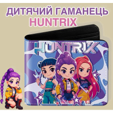 Кошелек бумажник детский для девочки Хантрикс K-Pop Demon Hunter Girl Group Huntrix (HUNTR/X) Rumi Руми подарок дочке фиолетовый (AN)34493