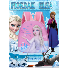 Детский дошкольный рюкзак  для садика (Портфель) Frozen Ельза Холодное сердце для девочек с мягкой спинкой  розовый (AN)34489