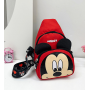 Детская сумка-бананка нагрудная Mickey Mouse Микки Маус на 2 отделения красный (AN)32/32