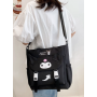 Женская подростковая сумка  шоппер через плечо для школы Куроми Kuromi Sanrio Hello Kitty геншен, манги, Мелоди аниме черный (AN)32335
