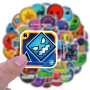 Набор наклеек самоклеящихся Geometry Dash наклейки на авто телефон ноутбук 50шт (AN) 715