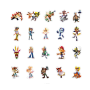 Набір наклейок самоклеючих з героями Crash Bandicoot Крах Креш Бандикут наклейки на авто телефон ноутбук 50шт (AN)713