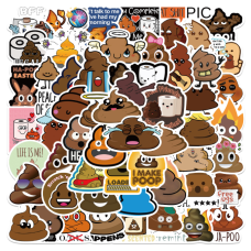Набор наклеек самоклеящихся Какашка Poop наклейки на авто телефон ноутбук 60шт (AN)714 Набор наклеек самоклеящихся Какашка Poop наклейки на авто телефон ноутбук 60шт (AN)714