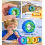 Игрушка-антистресс Rotating Fidget Toys, набор сенсорных колец-спиннеров 6 шт, развивающие тактильные кольца для детей и взрослых, Разноцветные AN 34597