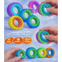Игрушка-антистресс Rotating Fidget Toys, набор сенсорных колец-спиннеров 6 шт, развивающие тактильные кольца для детей и взрослых, Разноцветные AN 34597