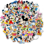 Набор наклеек многоразовых водоотталкивающих виниловых Mickey Mouse Микки Маус самоклеящиеся50 шт стикербомбинг на авто телефон ноутбук стену Водостойкие стикеры для оклеивания (AN)26326
