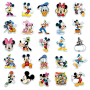 Набор наклеек многоразовых водоотталкивающих виниловых Mickey Mouse Микки Маус самоклеящиеся50 шт стикербомбинг на авто телефон ноутбук стену Водостойкие стикеры для оклеивания (AN)26326