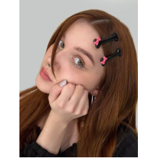 Заколки Кости для волос Куроми, Kuromi kpop, стиля y2k  2шт черный (AN)32103