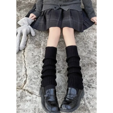 Гетры женские подростковые однотонные, чулки без носка готика, аниме, (Kuromi ) геншен, манги, для косплея черный 36-40 (AN)31600
